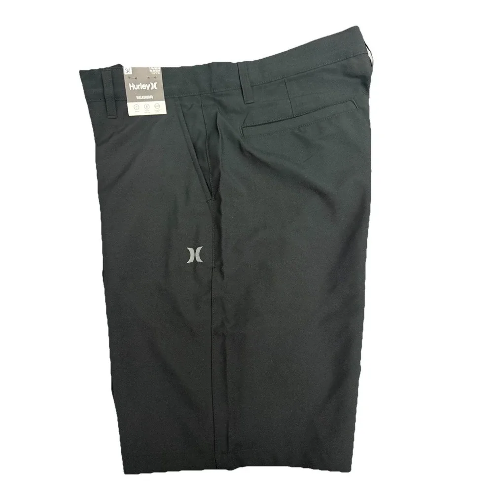 Hurley Men's Black Size 34 Flex Terrain Hybrid Walking Shorts 9.75 In Inseam New